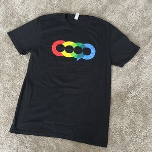 Black T-Shirt with Colorful Logo